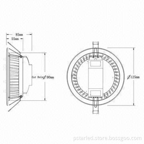 Dali dimmable LED downlight, 20W, 165mm cut hole, 3-year warranty